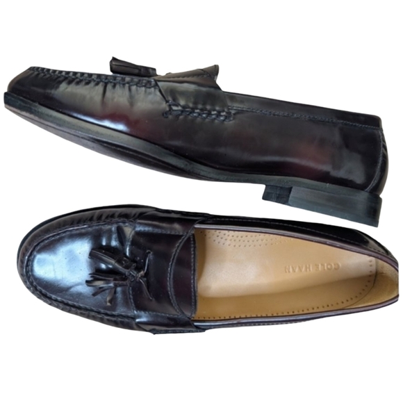 Cole Haan Men\'s Pinch Penny Tassel Loafer Shoes Burgundy Size 12E main image 9
